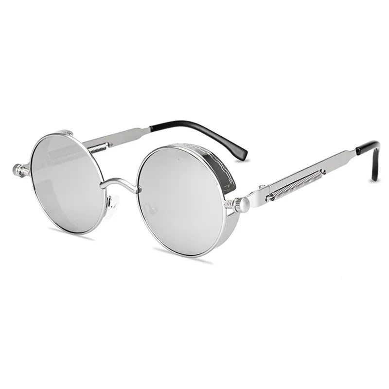 Lunettes de soleil homme luxe rondes Métal Steampunk UV400 | LDSH