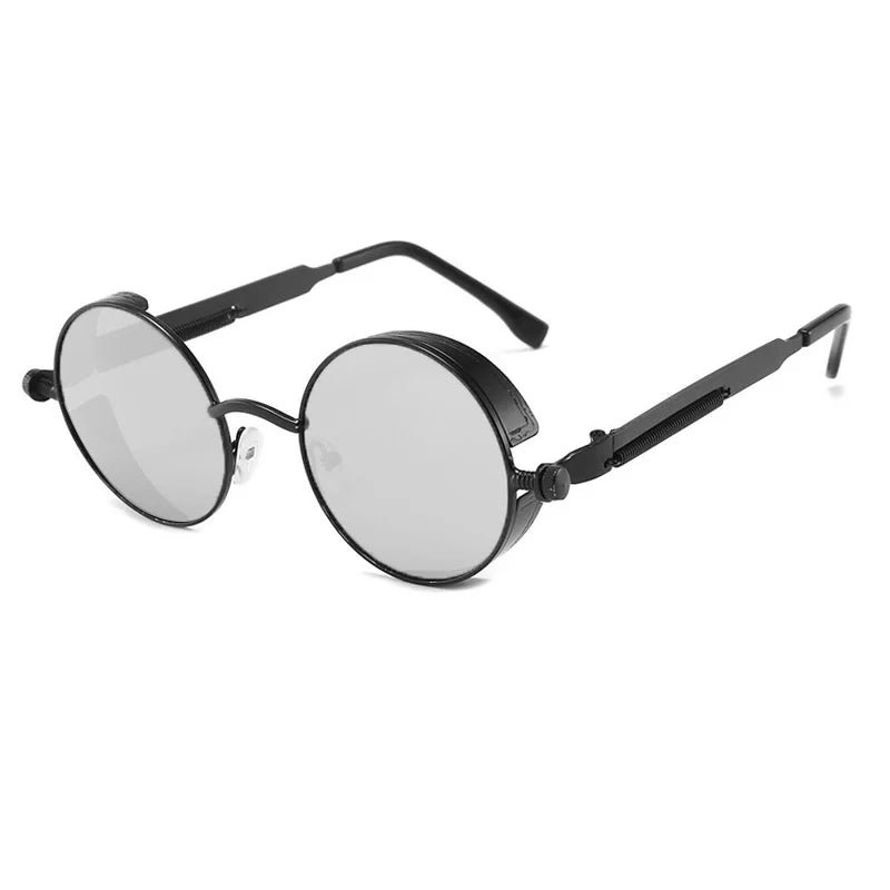 Lunettes de soleil homme luxe rondes Métal Steampunk UV400 | LDSH