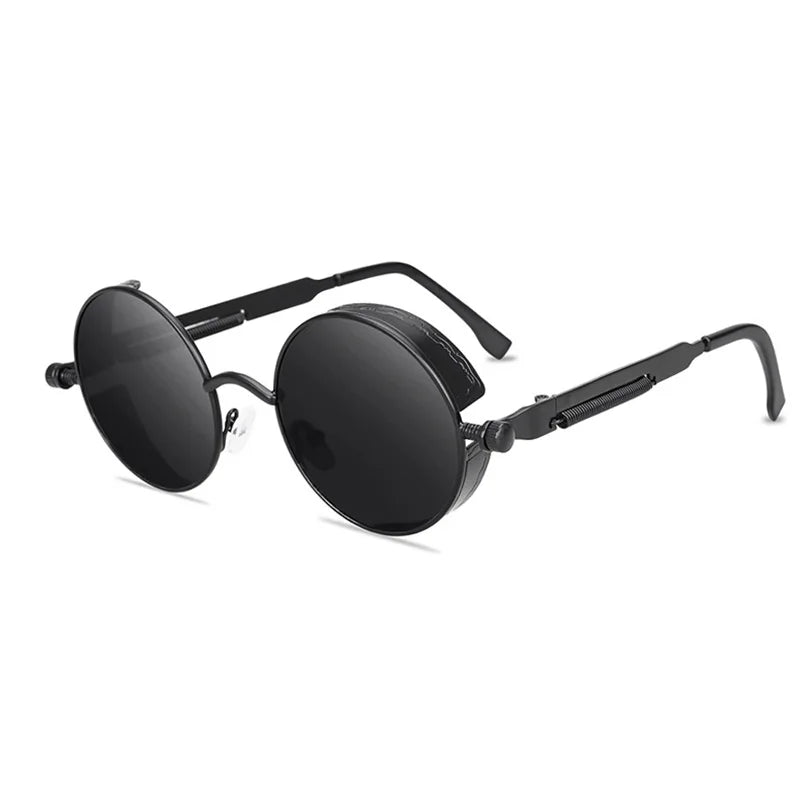 Lunettes de soleil homme luxe rondes Métal Steampunk UV400 | LDSH