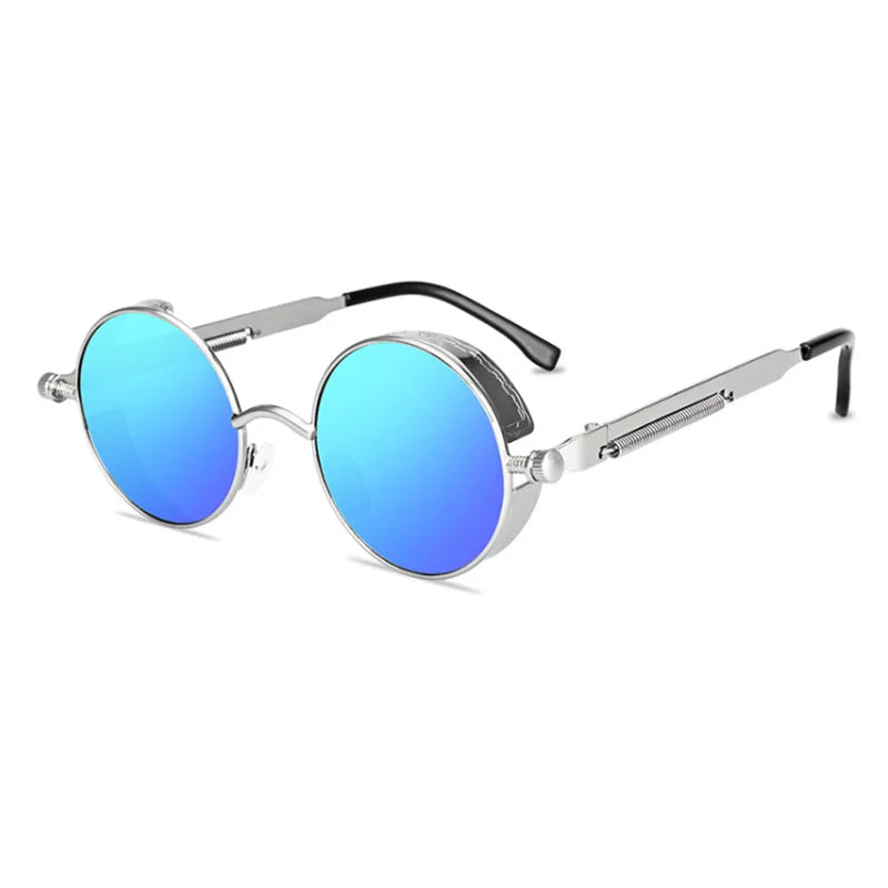 Lunettes de soleil homme luxe rondes Métal Steampunk UV400 | LDSH