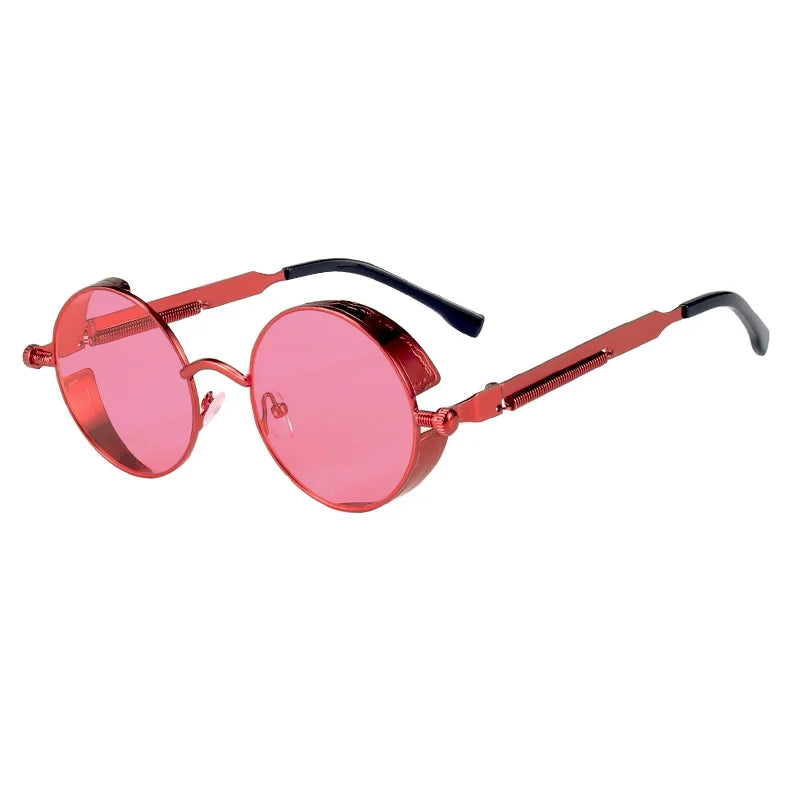 Lunettes de soleil homme luxe rondes Métal Steampunk UV400 | LDSH