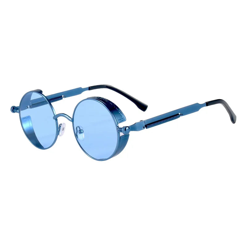 Lunettes de soleil homme luxe rondes Métal Steampunk UV400 | LDSH
