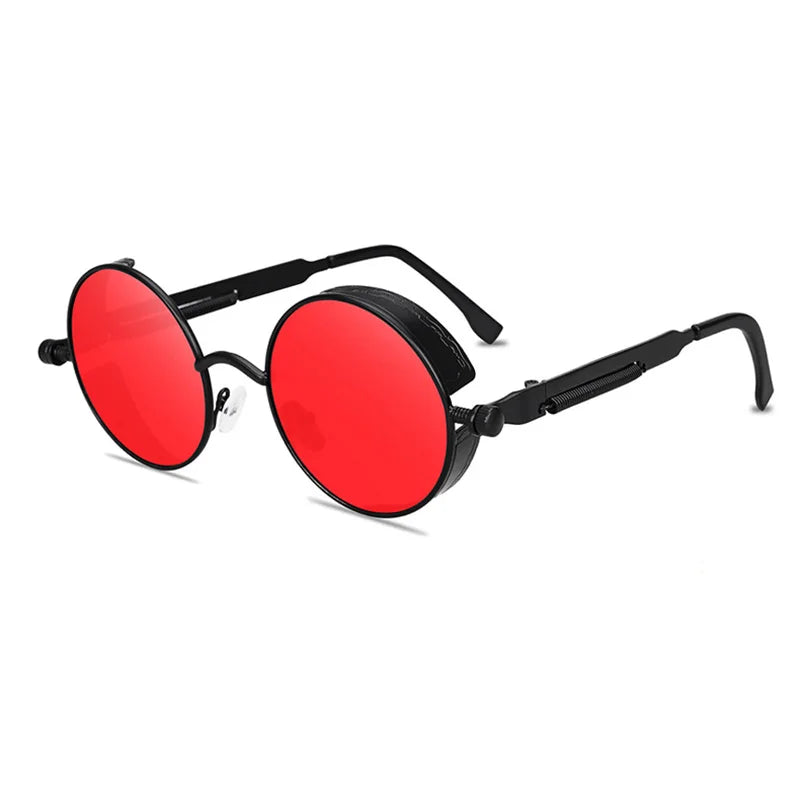 Lunettes de soleil homme luxe rondes Métal Steampunk UV400 | LDSH