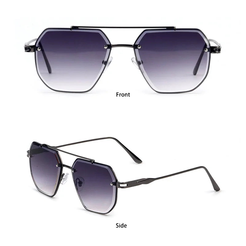 Lunettes de Soleil Homme Métal Luxe Vintage UV400 Polarisées