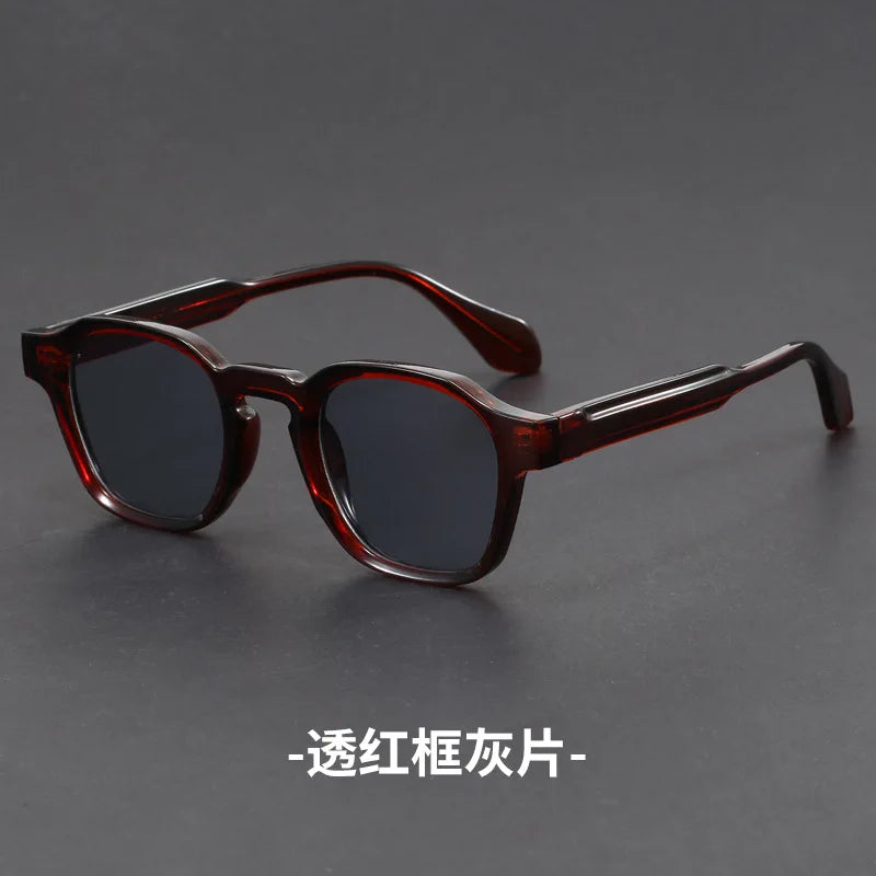 Korean Style Retro Sun Glasses for Women Thick TR90 Frame Square Sunglasses Men UV400 Trending Luxury Brand Sun Shades For Drive