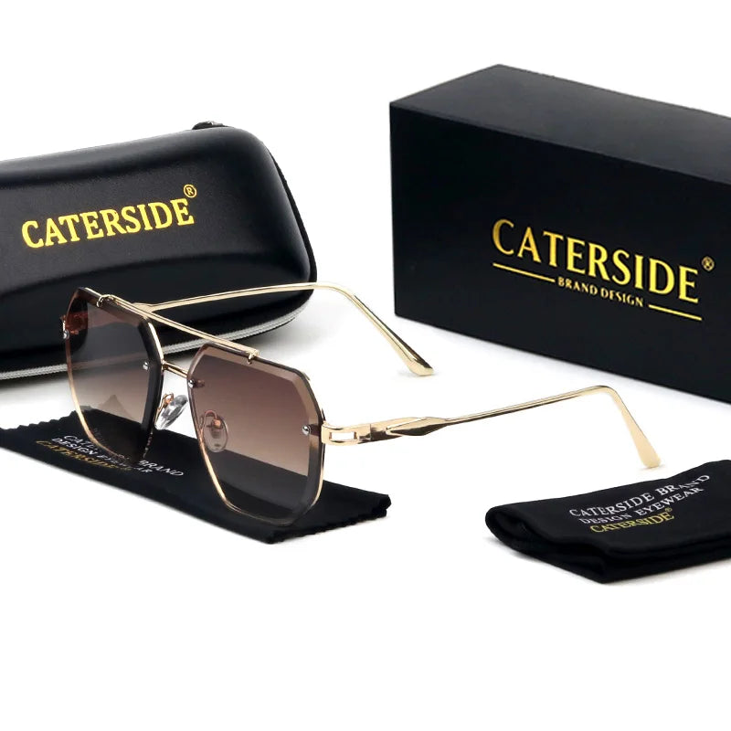 Lunettes de Soleil Homme Métal Luxe Vintage UV400 Polarisées