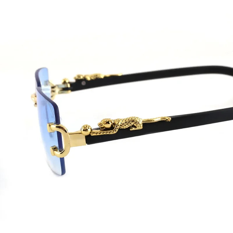 1 Pc Fashionable Women Men Sunglasses Frameless Rectangular Personalized Sunglasses for Daily Life Vintage Sun Glasses Gafas