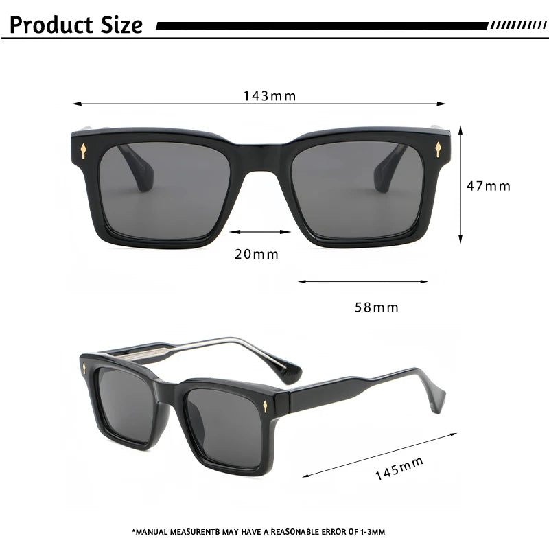 Lunettes de Soleil Homme Luxe Retro Square - UV400
