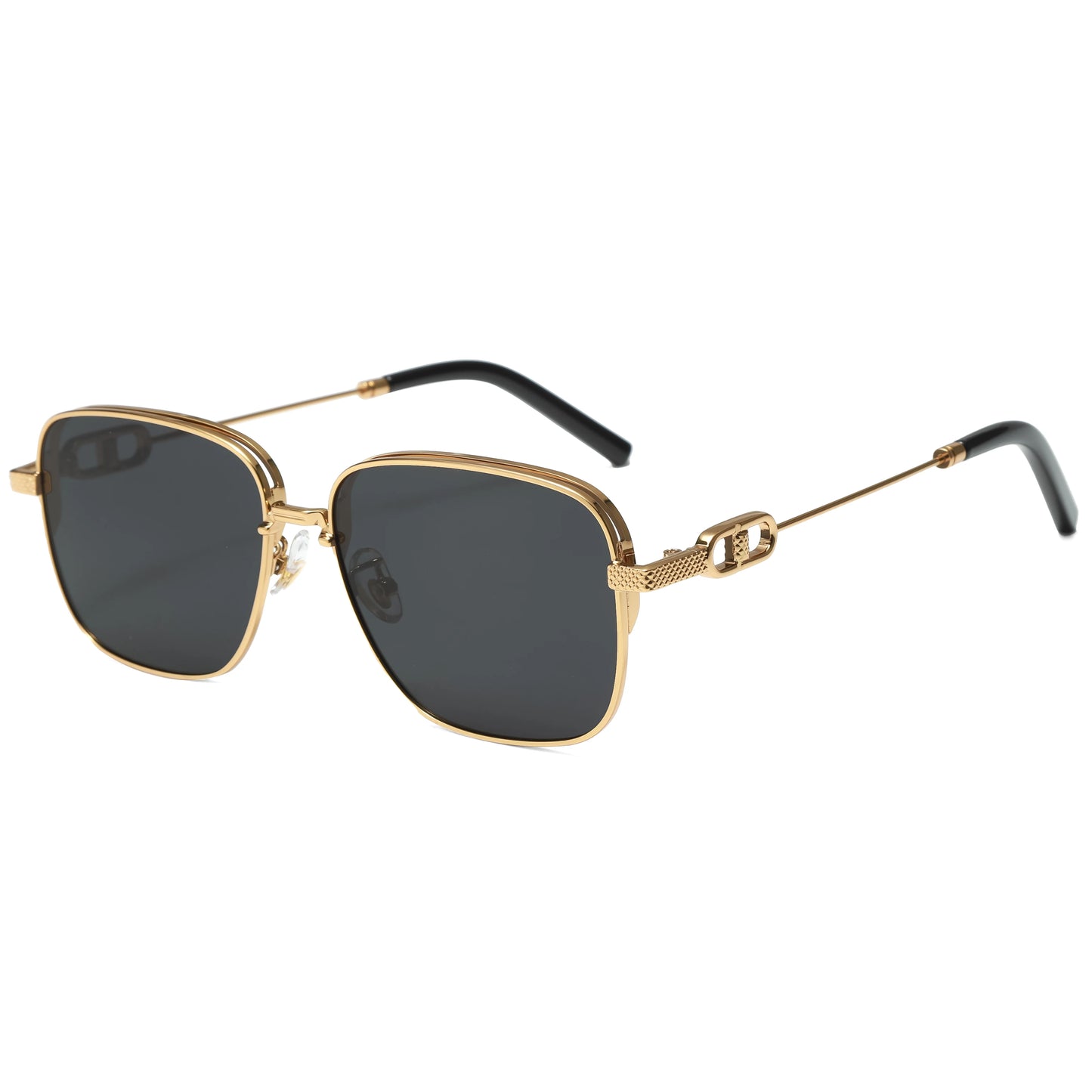 Lunettes de Soleil Homme Luxe Polarisées Pas Cher UV400 - Monture Métal Retro