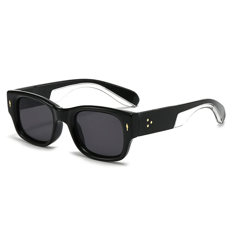 Lunettes de soleil homme luxe polarisées en couleurs vives - Square Rivets Punk
