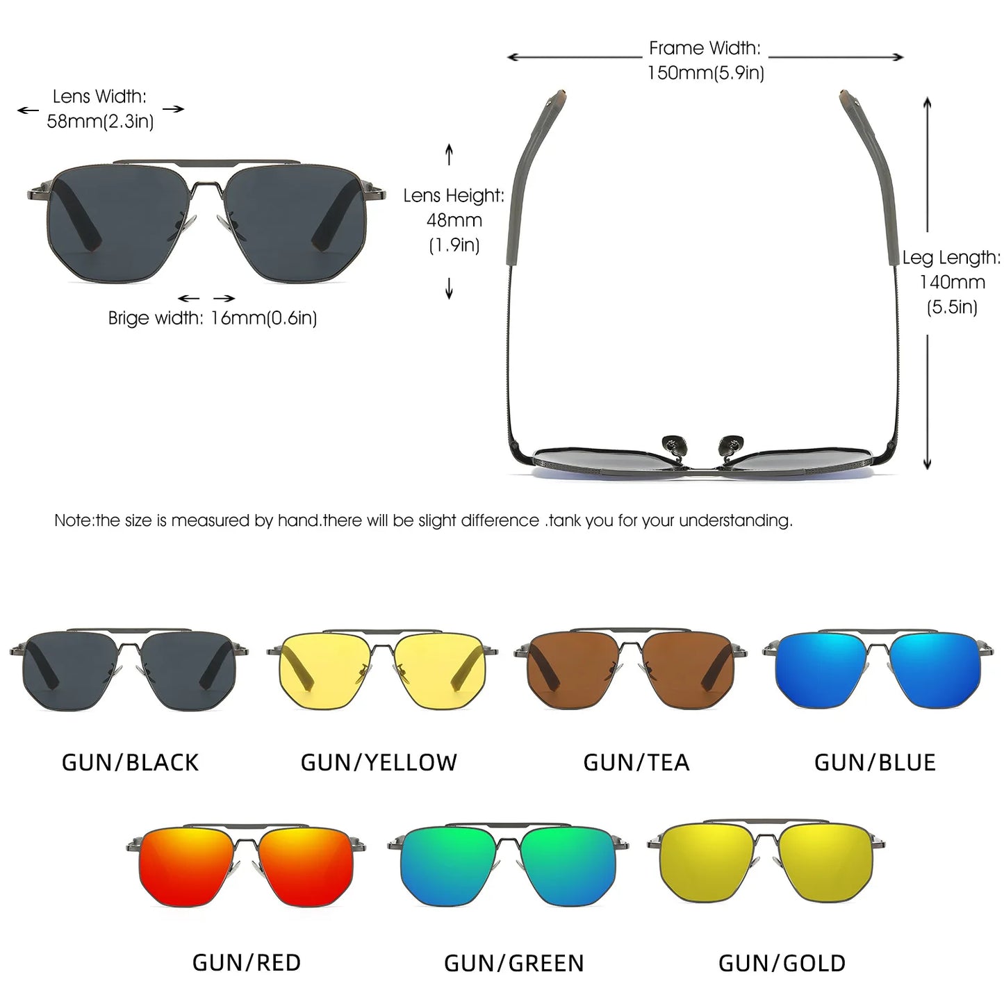 New Fashion Polarized Sunglasses Men Classi Car Driving Sun Glasses Metal Frame Fishing Business Men/women Outdoor UV400 Eyewear