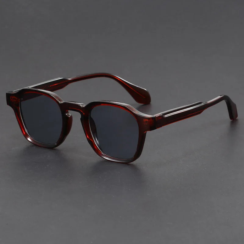 Korean Style Retro Sun Glasses for Women Thick TR90 Frame Square Sunglasses Men UV400 Trending Luxury Brand Sun Shades For Drive