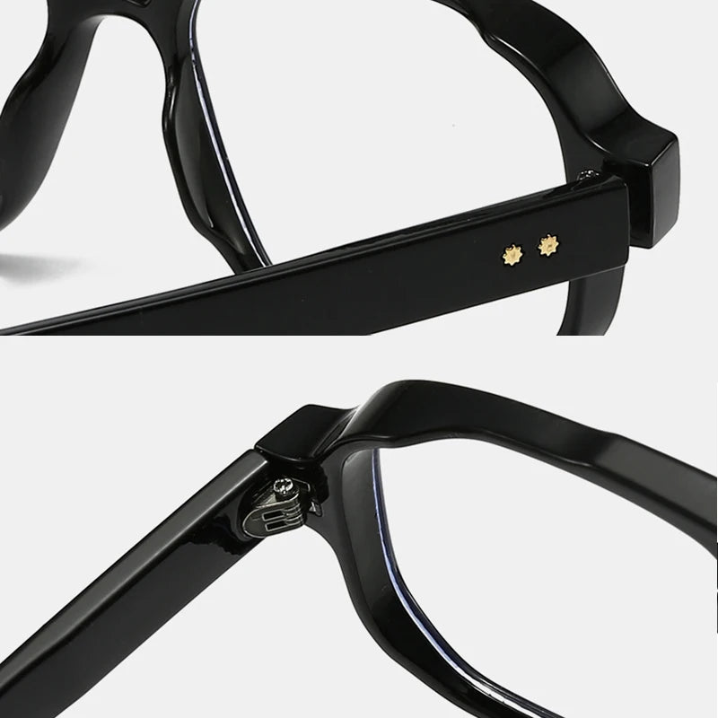 Lunettes de soleil anti lumière bleue rétro pour homme - Monture aviateur luxe polarisée