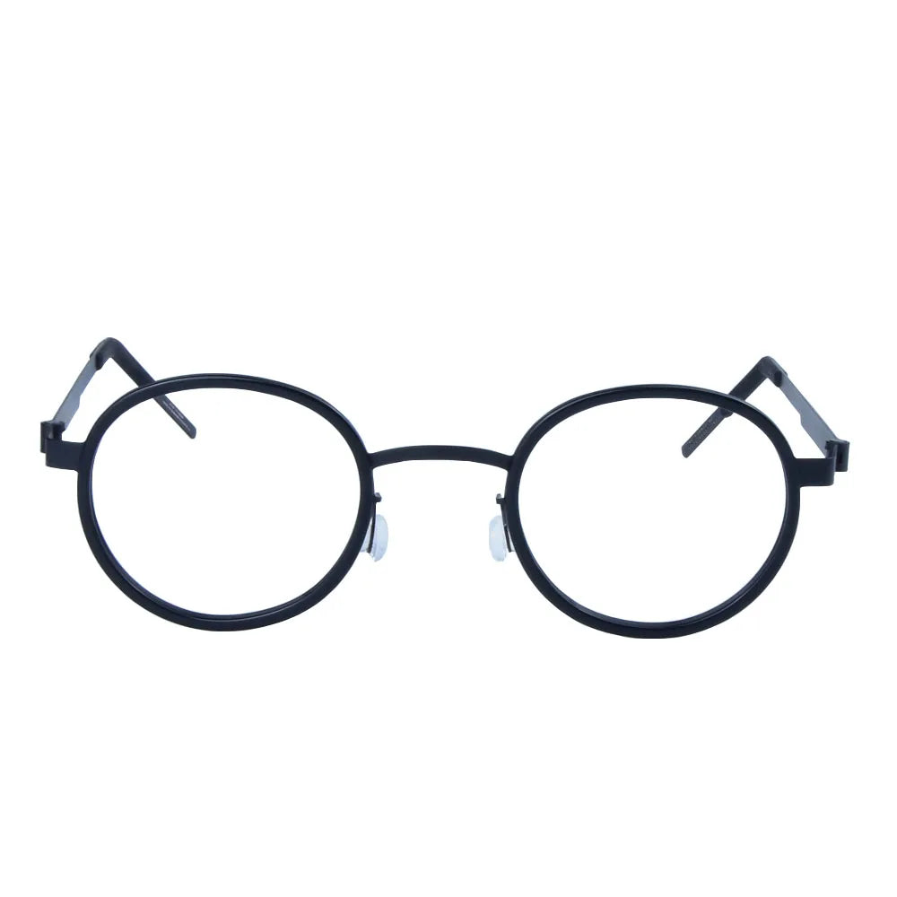 Handmade Brand Design Ultralight Glasses Frame Men Women Vintage Round Screwless Eyeglasses Frames High Quality Titanium Eyewear