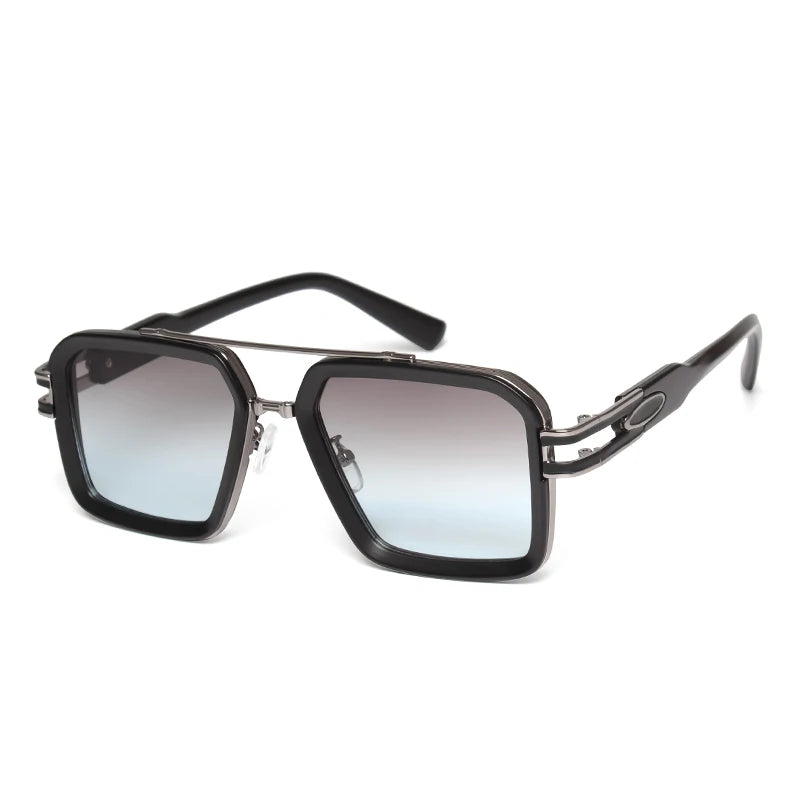 2025 Steam Punk Sunglasses Retro Square Men Women Fashion Double Beam Glasses Unisex Metal Frame Trendy Shades Oculos De Sol