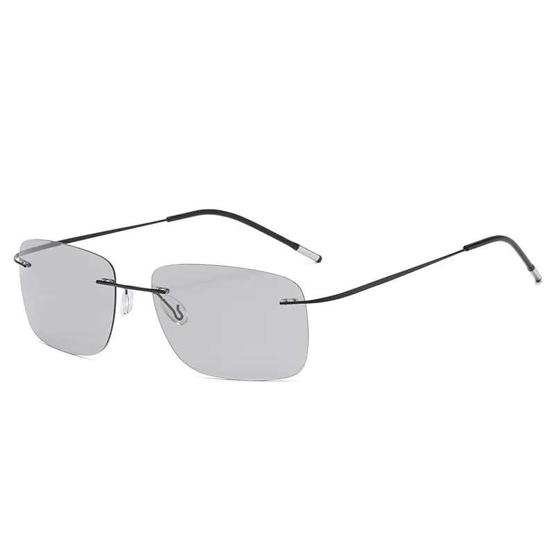 Lunettes de Soleil Homme Titanium Designer Polarized Luxe - Gris Photochromic