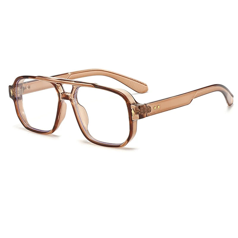 Lunettes de soleil anti lumière bleue rétro pour homme - Monture aviateur luxe polarisée
