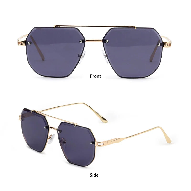 Lunettes de Soleil Homme Métal Luxe Vintage UV400 Polarisées