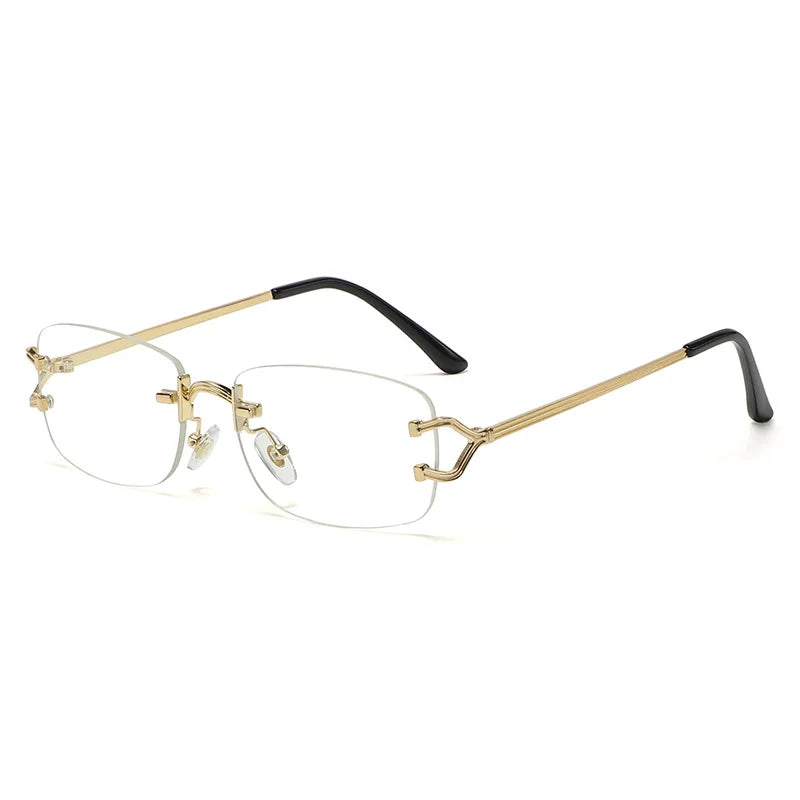 Lunettes de soleil homme luxe - Monture métal sans cadre - Verres polarisés