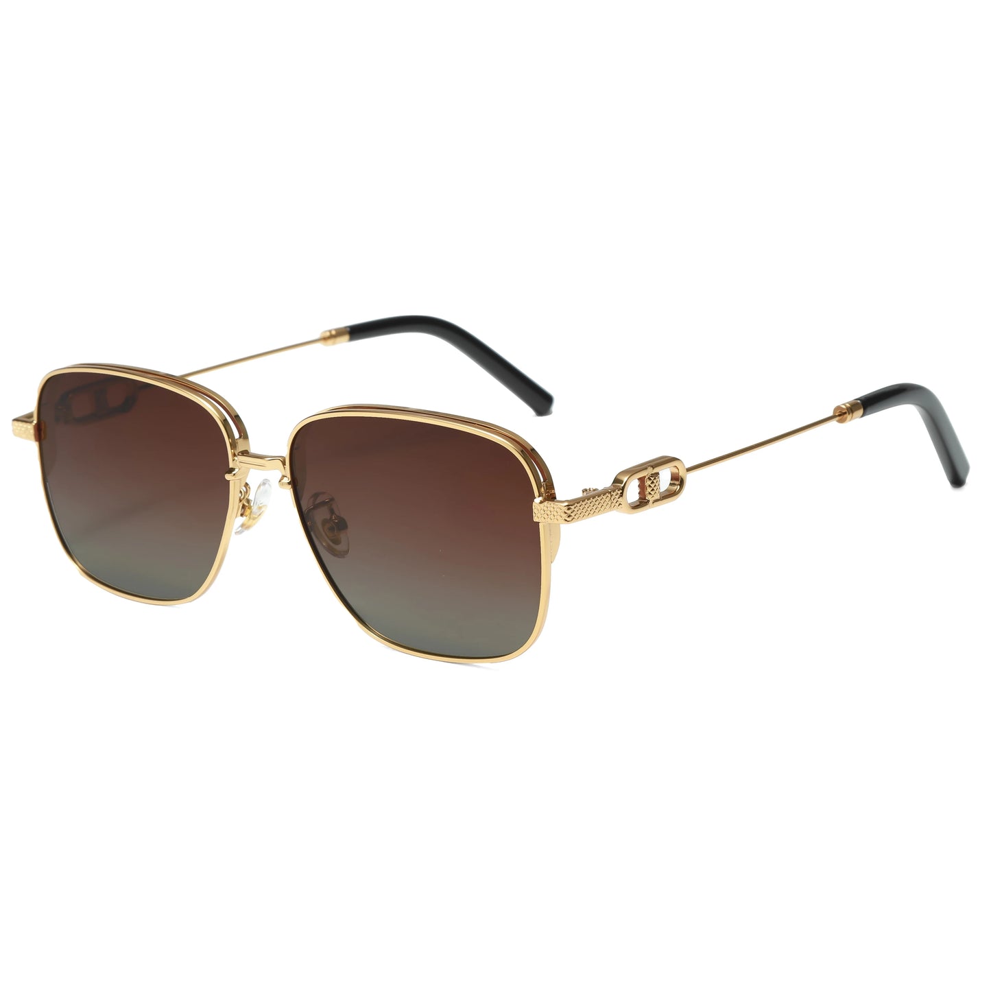 Lunettes de Soleil Homme Luxe Polarisées Pas Cher UV400 - Monture Métal Retro