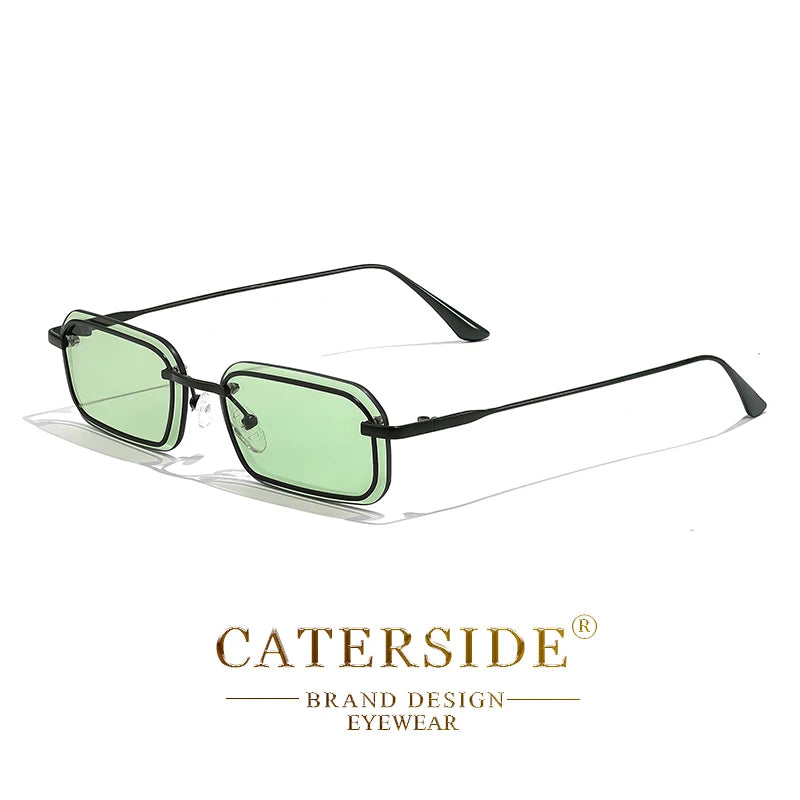 Lunettes de soleil homme luxe polarisées UV400 - Monture carrée rétro  punk.