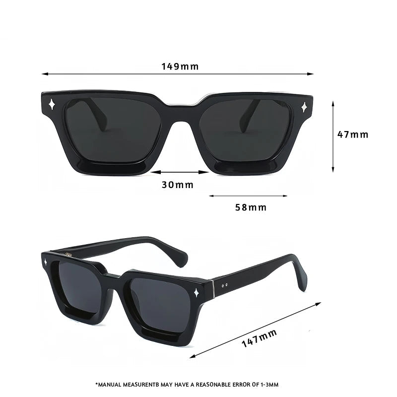 Lunettes de Soleil Homme Polarisées Luxe UV400 - Monture Acétate Large | LDSH