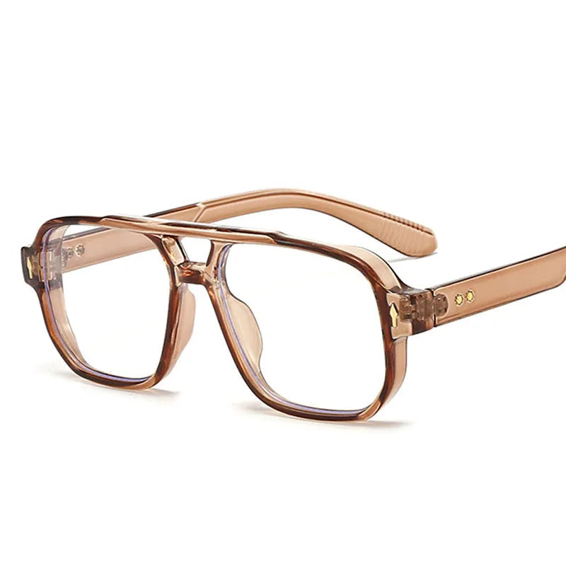 Lunettes de soleil anti lumière bleue rétro pour homme - Monture aviateur luxe polarisée