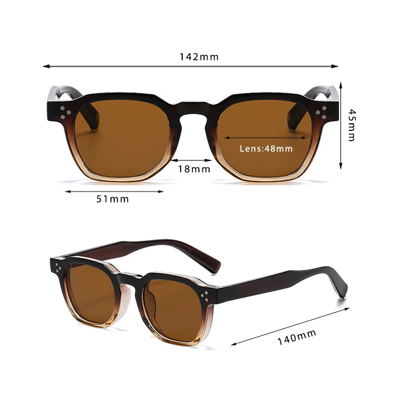 Lunettes de Soleil Homme Luxe Retro Square Polarisées