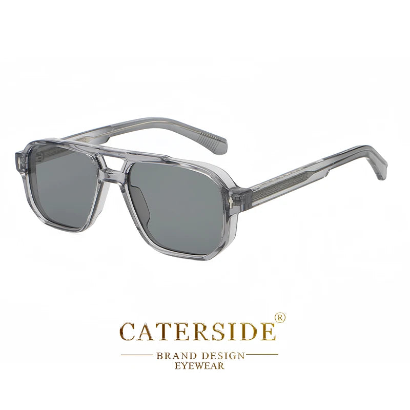 Lunettes de soleil homme luxe double pont, verres polarisés