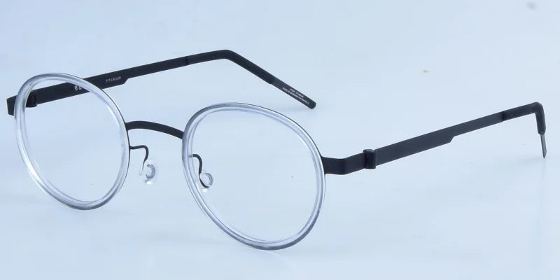 Handmade Brand Design Ultralight Glasses Frame Men Women Vintage Round Screwless Eyeglasses Frames High Quality Titanium Eyewear