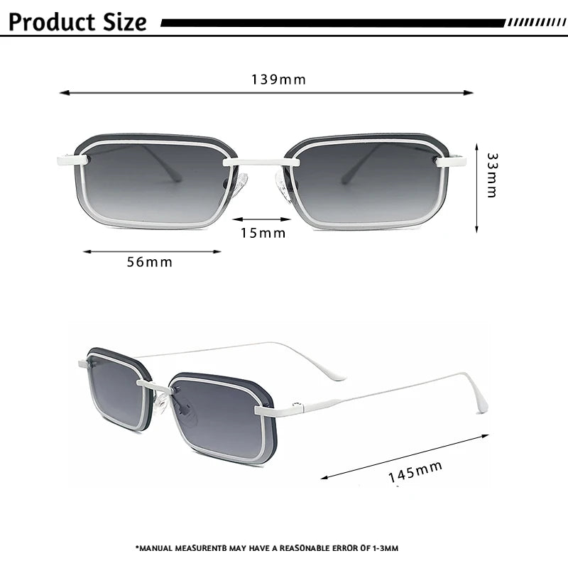 Lunettes de soleil homme luxe polarisées UV400 - Monture carrée rétro  punk.