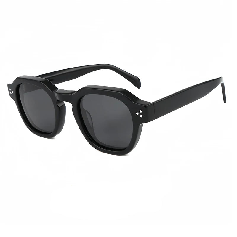 Lunettes de Soleil Homme Polarisées Acétate - Monture Rétro Carrée Luxe UV400