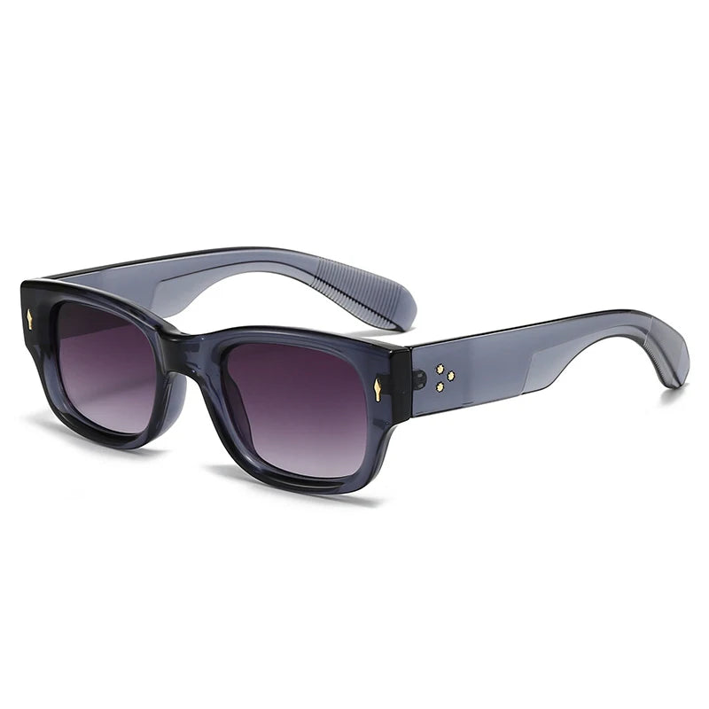 Lunettes de soleil homme luxe polarisées en couleurs vives - Square Rivets Punk