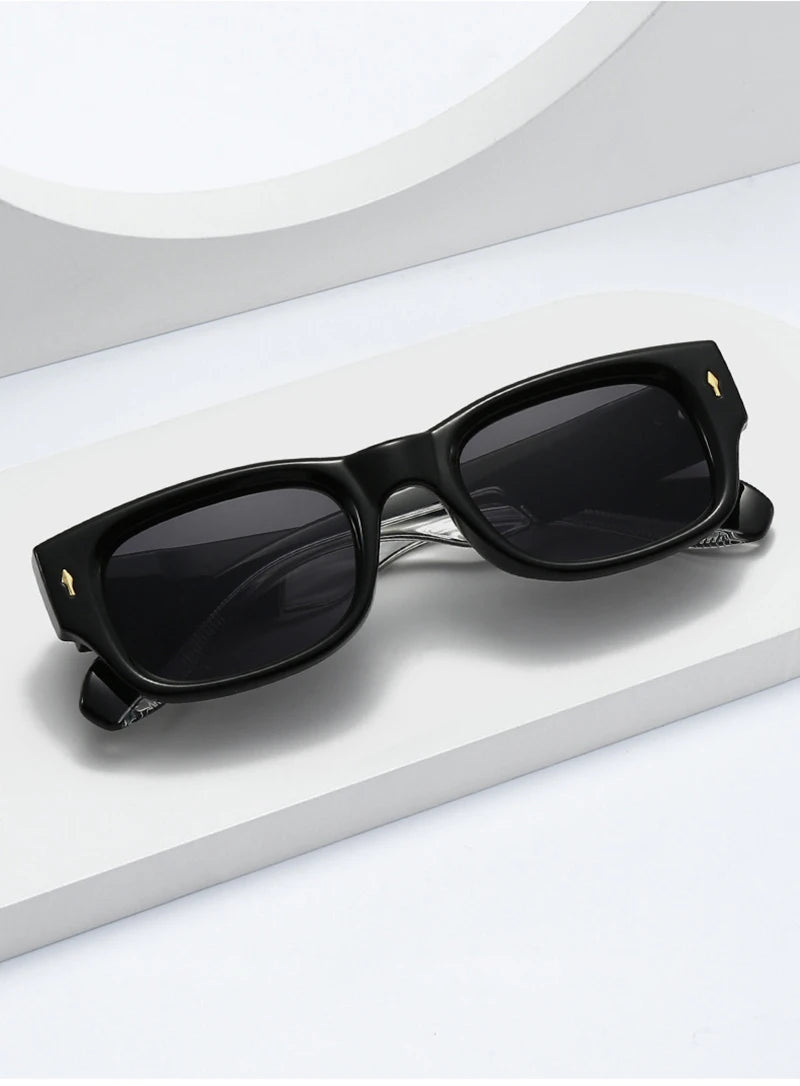 Lunettes de soleil homme luxe polarisées en couleurs vives - Square Rivets Punk