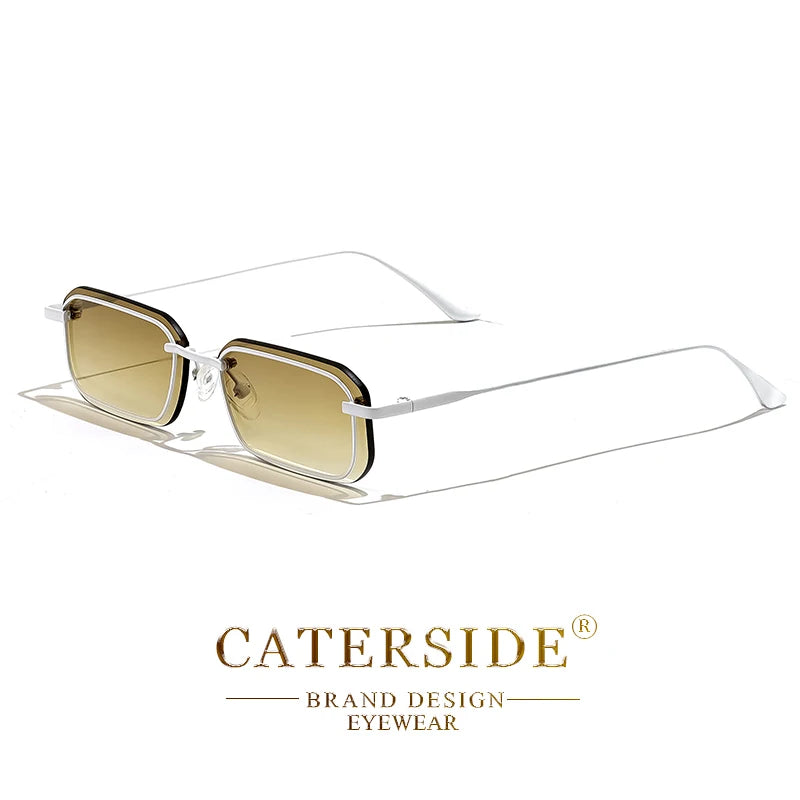Lunettes de soleil homme luxe polarisées UV400 - Monture carrée rétro  punk.