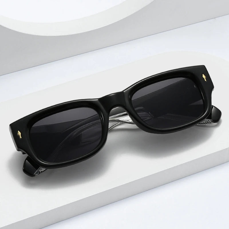 Lunettes de soleil homme luxe polarisées en couleurs vives - Square Rivets Punk