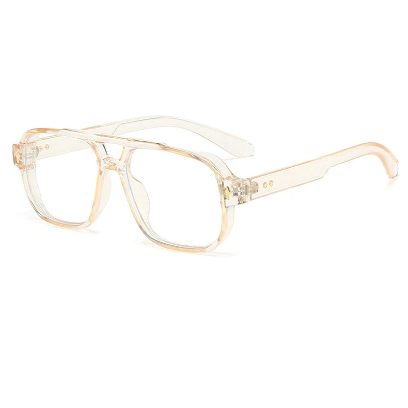 Lunettes de soleil anti lumière bleue rétro pour homme - Monture aviateur luxe polarisée