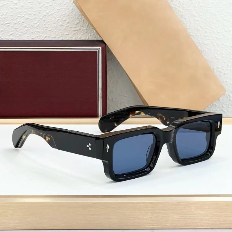 JMM ASCARlI  Acetate Square Sunglasses UV400 2025 Luxury Vintage Photochromic Glasses for Men Women Outdoor travel with Case