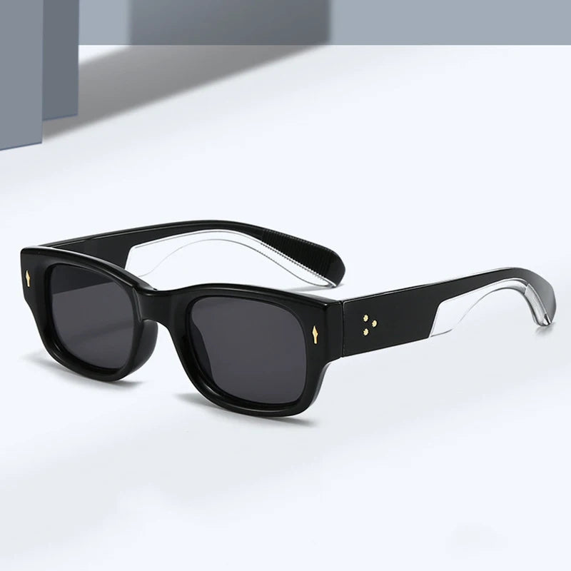 Lunettes de soleil homme luxe polarisées en couleurs vives - Square Rivets Punk