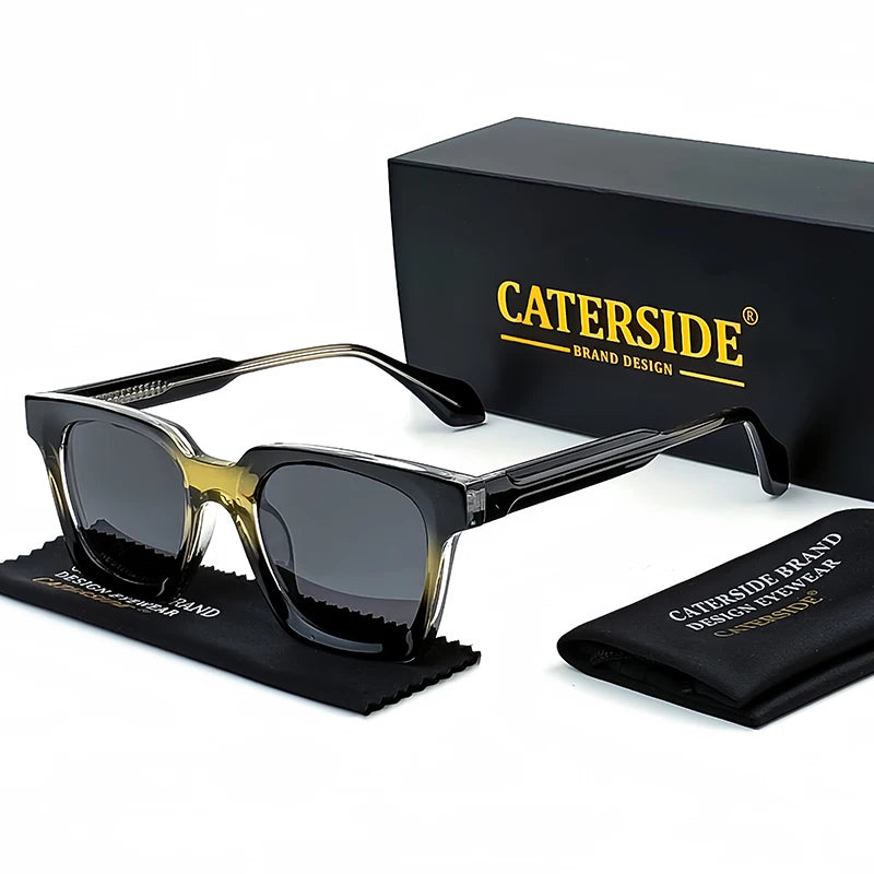 Lunettes de soleil homme luxe polarisées UV400 - Square Designer.