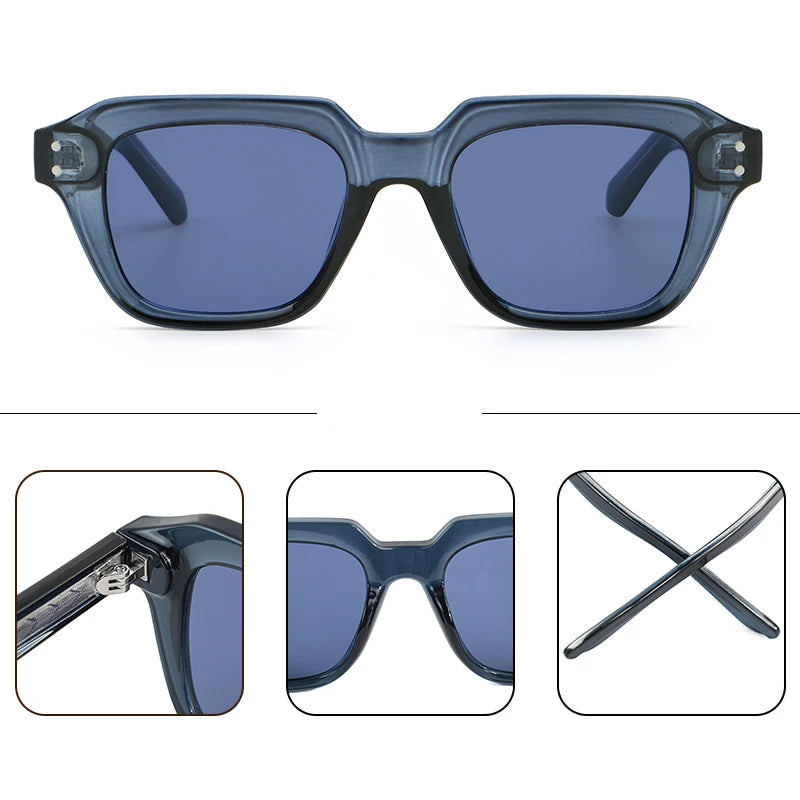 Lunettes de soleil homme luxe, polarisées : cadre carré design, qualité élevée