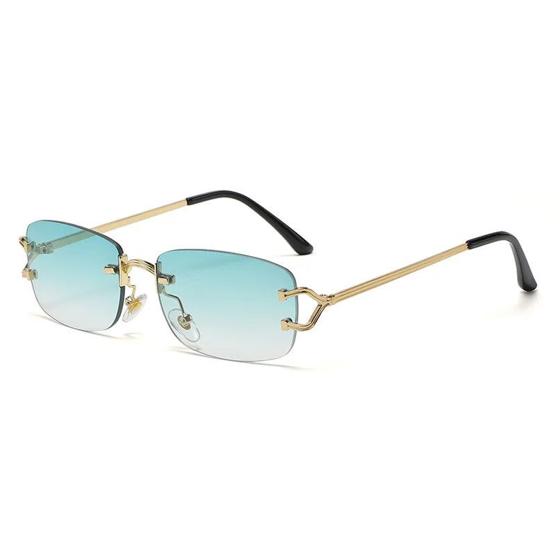 Lunettes de soleil homme luxe - Monture métal sans cadre - Verres polarisés