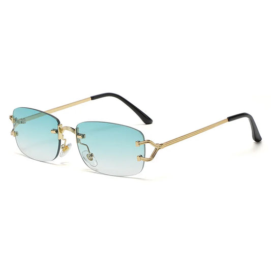 Lunettes de soleil homme luxe - Monture métal sans cadre - Verres polarisés