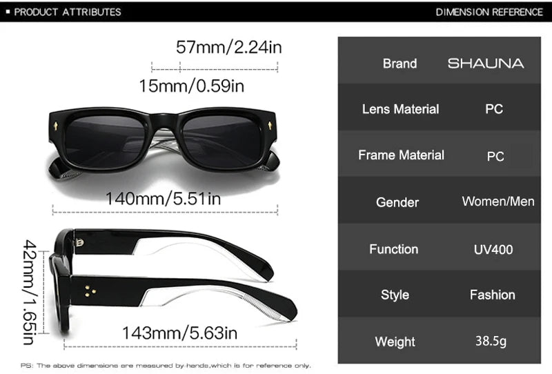 Lunettes de soleil homme luxe polarisées en couleurs vives - Square Rivets Punk