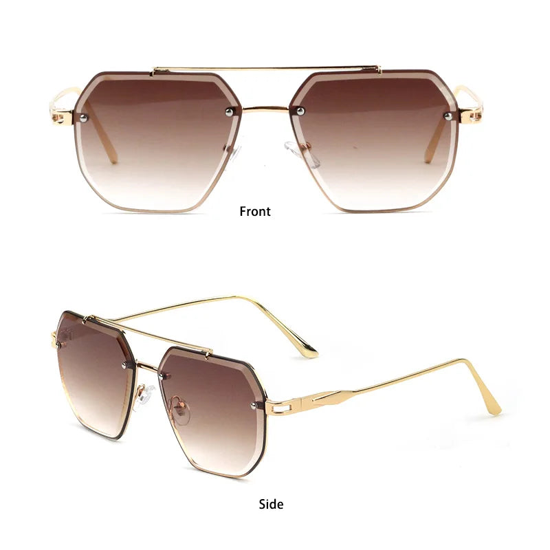 Lunettes de Soleil Homme Métal Luxe Vintage UV400 Polarisées