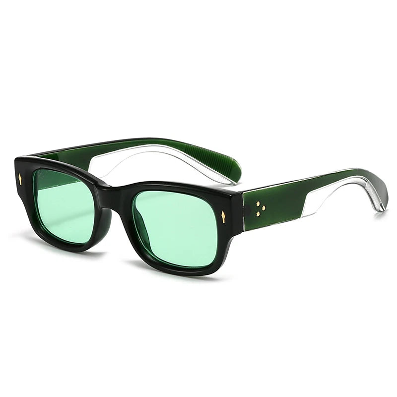 Lunettes de soleil homme luxe polarisées en couleurs vives - Square Rivets Punk