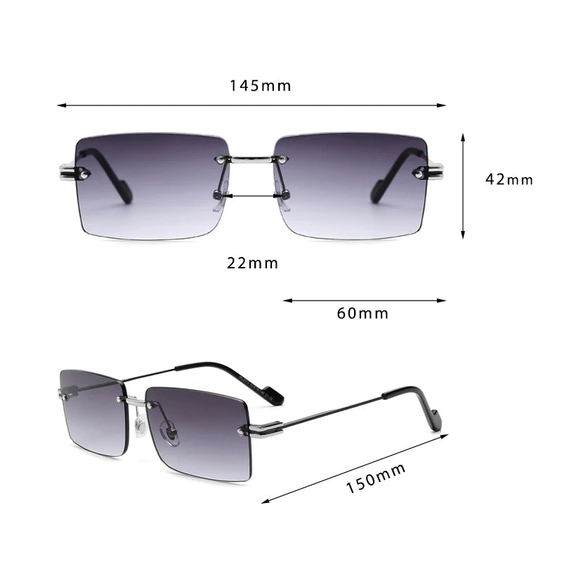 Lunettes de soleil homme luxe : Rectangulaires Gradient Polarisées