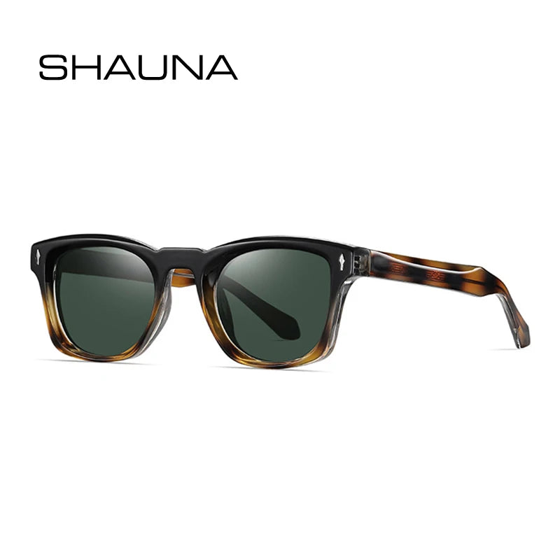 Lunettes de soleil homme luxe polarisées UV400 - Rivets punk et dégradé clair