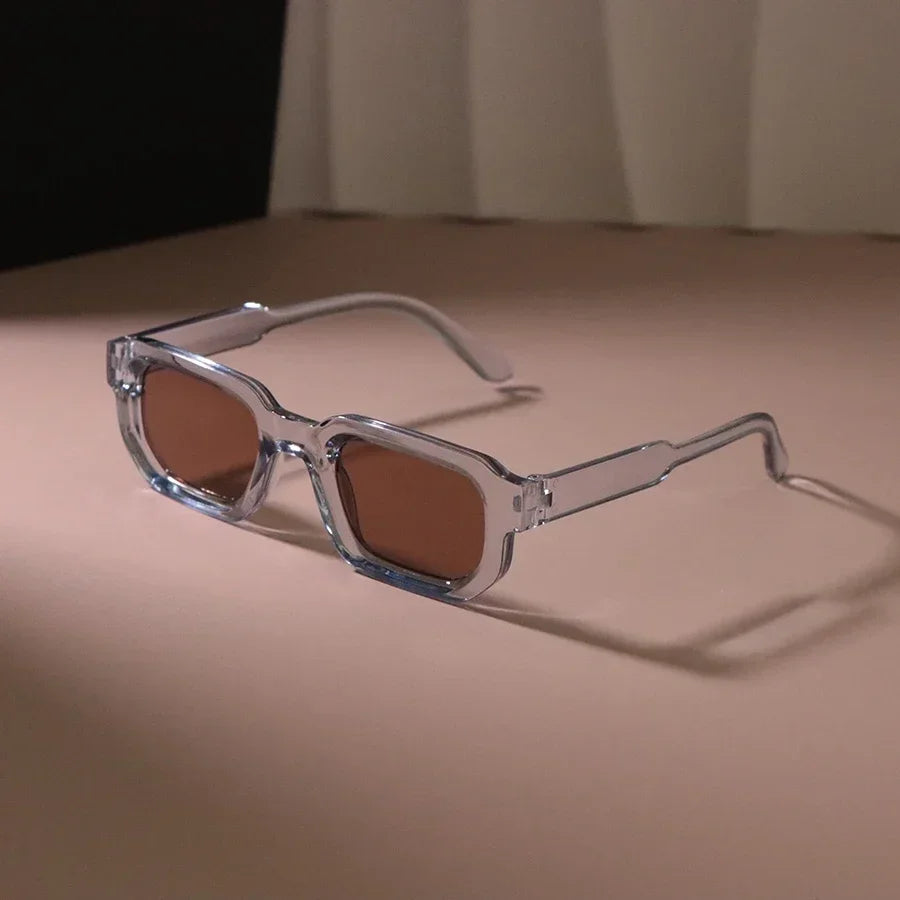 New Rectangle Sunglasses Women Men Luxurious Brand Designer Casual Sun Glasses Female Male Plastic Personality Outdoor Eyewear