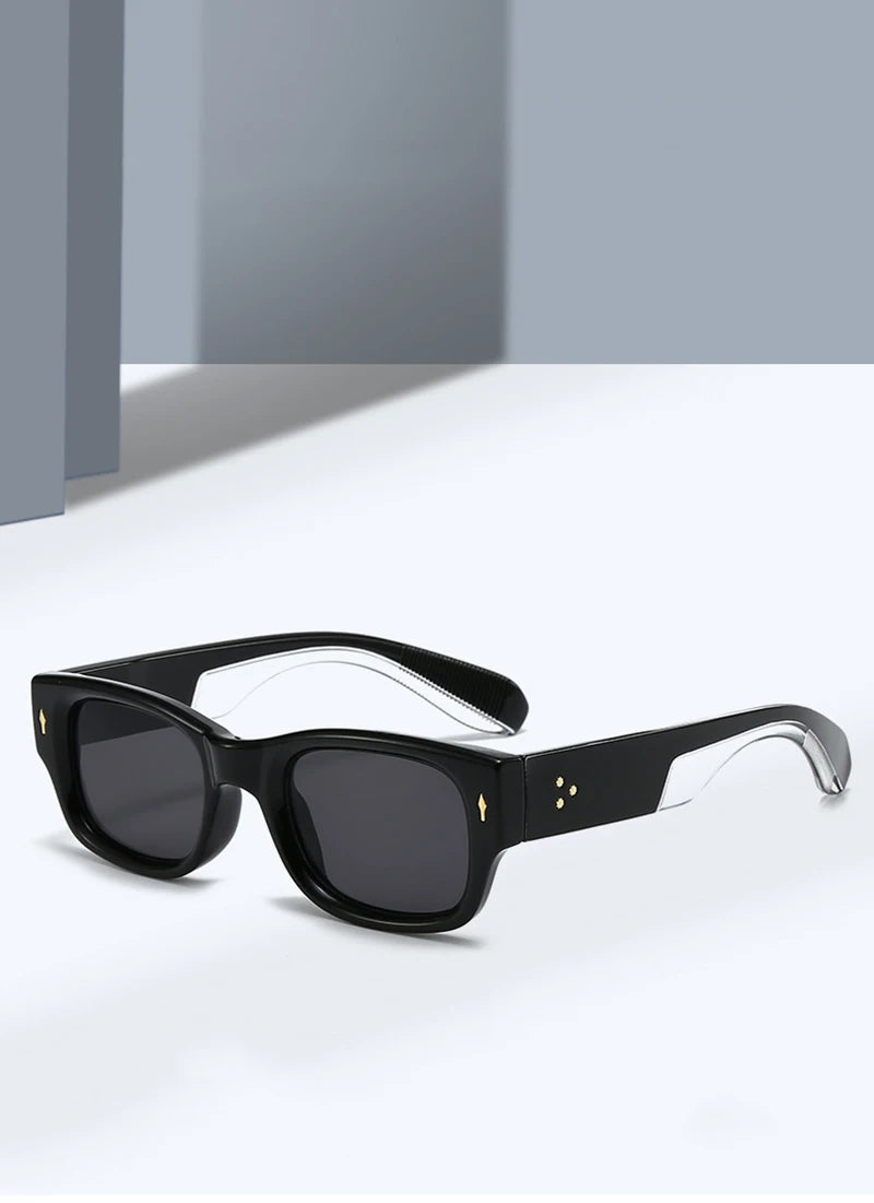 Lunettes de soleil homme luxe polarisées en couleurs vives - Square Rivets Punk